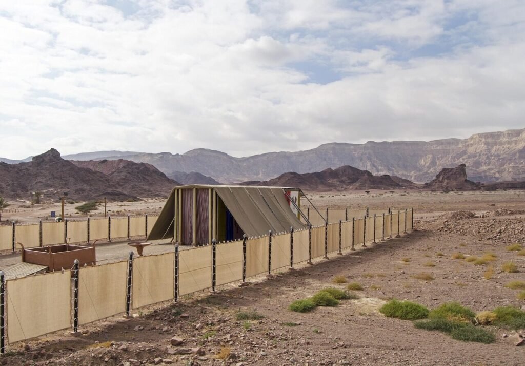 tabernacle, nature, bible, moses, exodus, wilderness, israel, timna park, sacrifice, altar, desert, arid, dry, negev, arava, brown bible