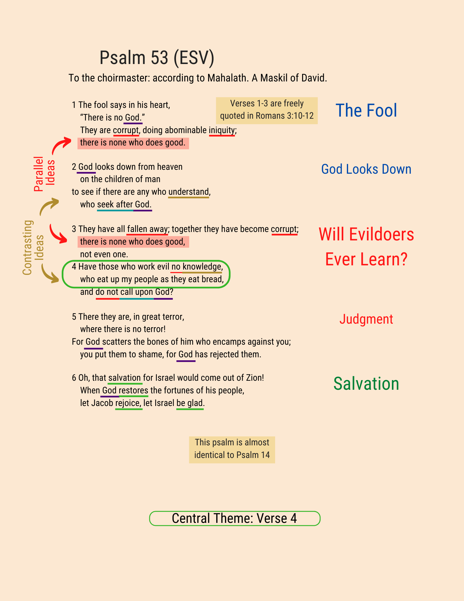 A visual study of Psalm 53